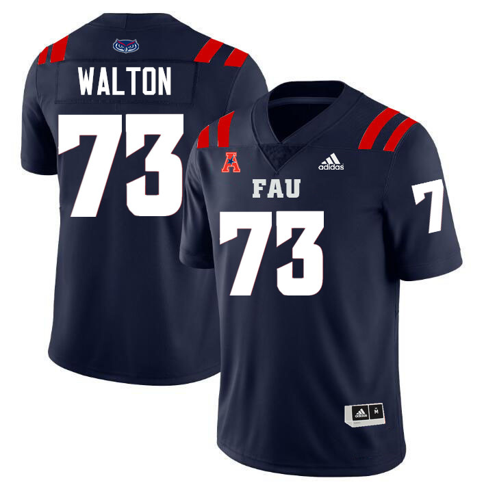 Brandon Walton FAU Jersey,Florida Atlantic Owls Football Jersey,Uniforms,Gears-Navy